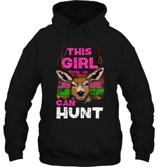 this girl can hunt - girl buck hunter gift - black version hoodie