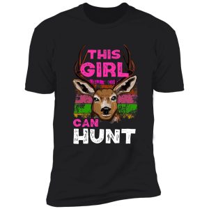 this girl can hunt - girl buck hunter gift - black version shirt