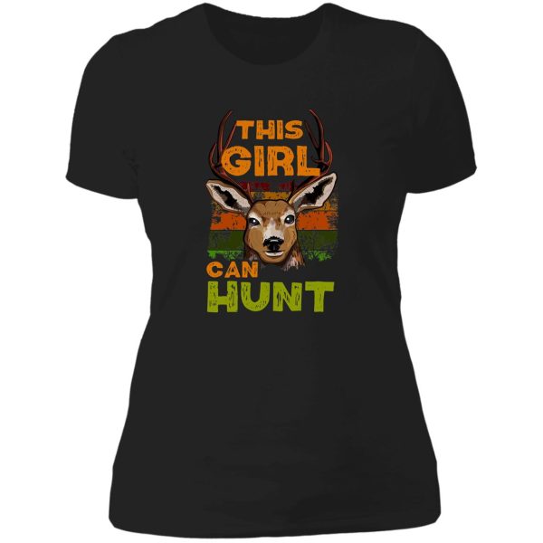 this girl can hunt - women buck hunting lady t-shirt