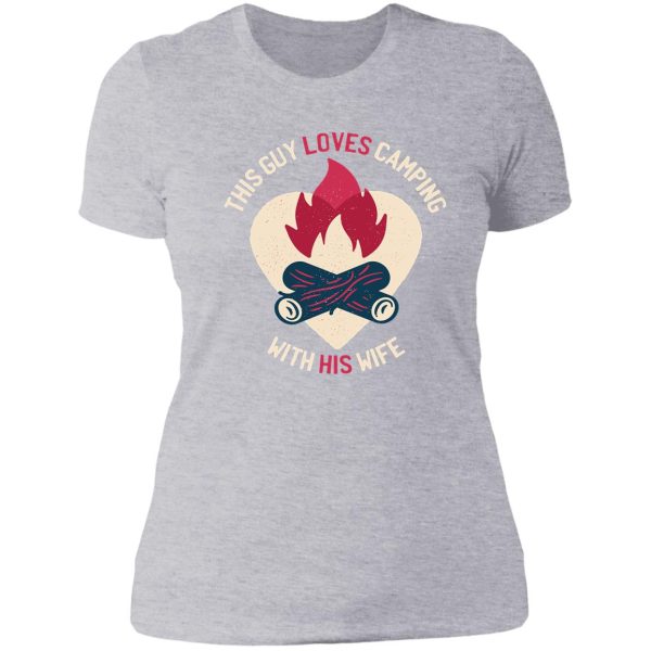 this guy loves camping with her wife mens tshirt lady t-shirt