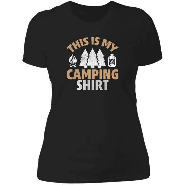 this is my camping shirt lady t-shirt