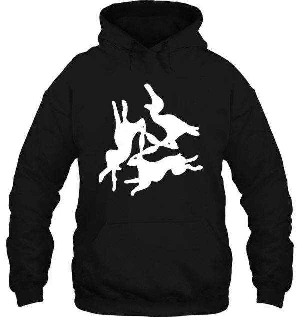 three lucky hares hoodie