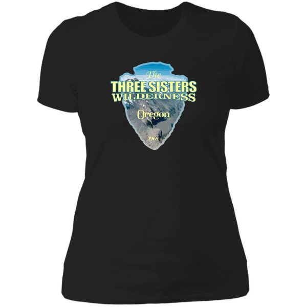 three sisters wilderness (arrowhead) lady t-shirt