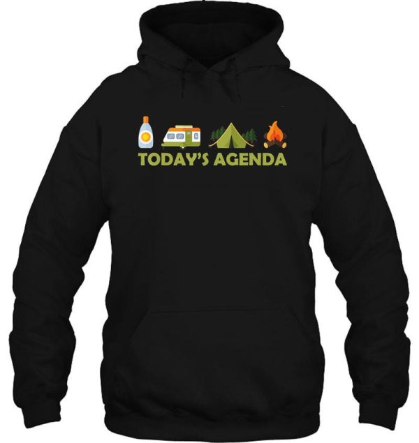 today plan is camping campfire drinking camper hoodie