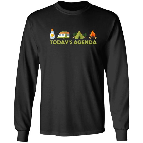 today plan is camping campfire drinking camper long sleeve