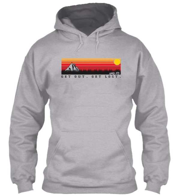 toyota 4runner 5th gen and trailer (get out. get lost. retro) hoodie