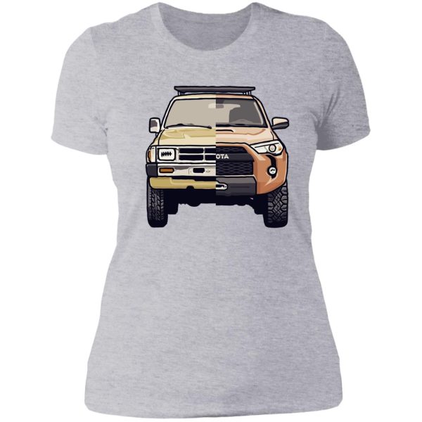 toyota 4runner past and present design lady t-shirt
