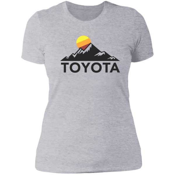toyota mountain back-of-shirt design lady t-shirt