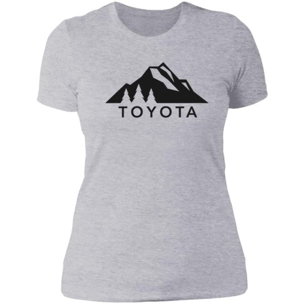 toyota mountain logo version 2 black lady t-shirt