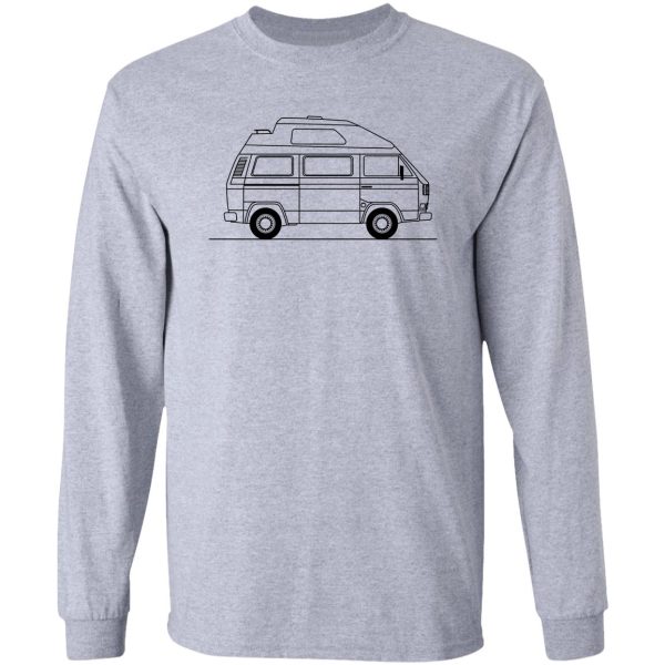 transporter hightop camper line art long sleeve