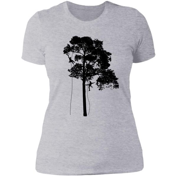 tree climbing lady t-shirt