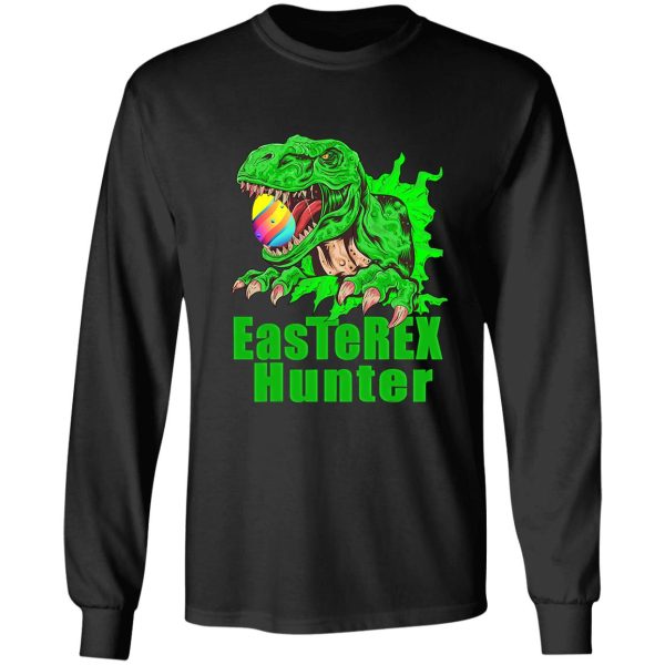 trex easterex hunter funny easter long sleeve