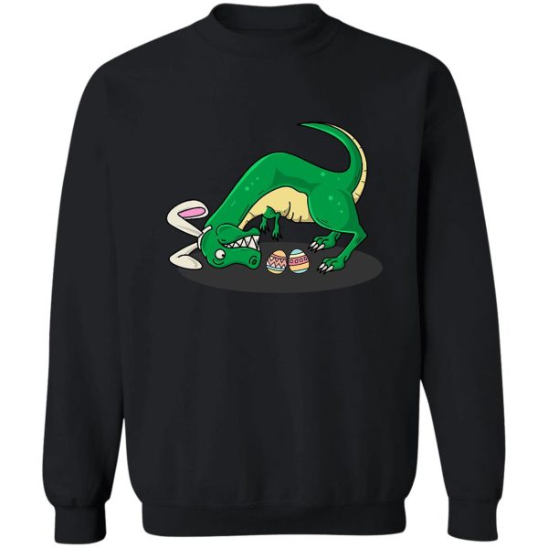 trex hates egg hunts i funny bunny sweatshirt