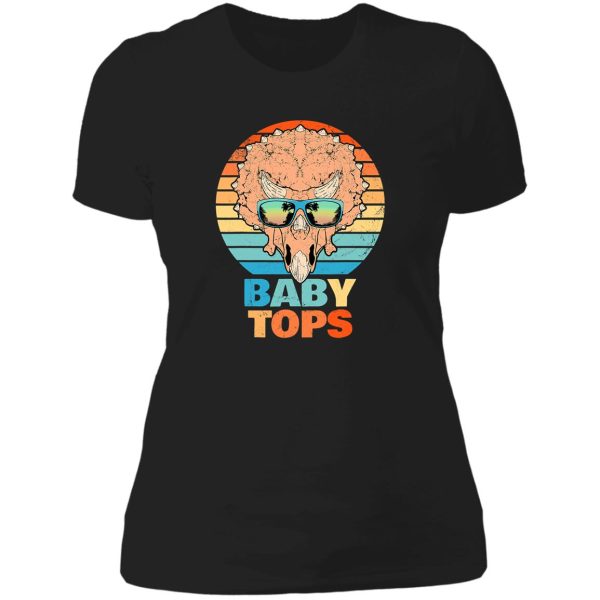 triceratops bafossil hunter funny lady t-shirt