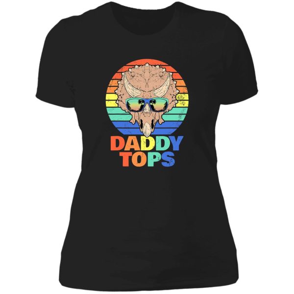 triceratops papa fossil hunter funny lady t-shirt