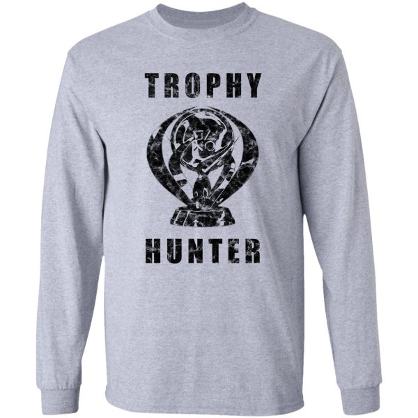 trophy hunter black distressed long sleeve