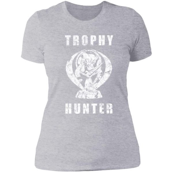 trophy hunter white distressed lady t-shirt