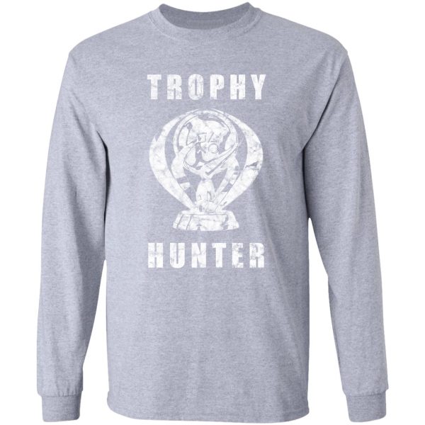 trophy hunter white distressed long sleeve
