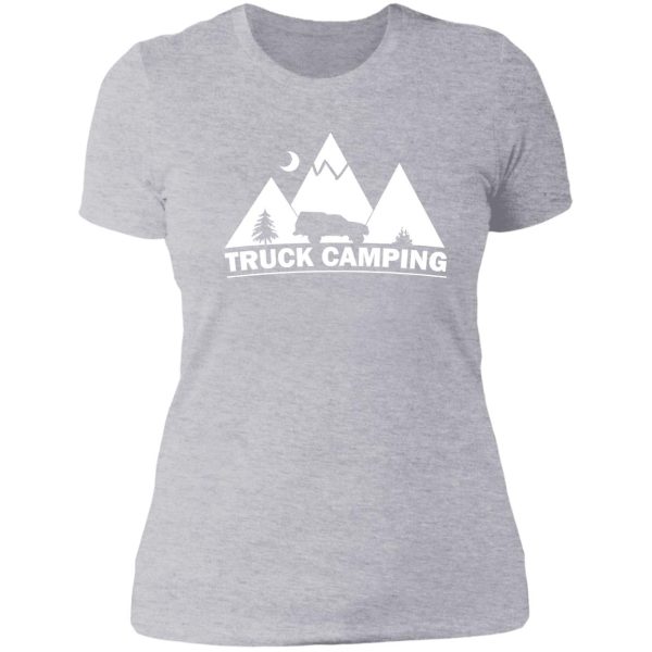 truck camping scenery shirt lady t-shirt