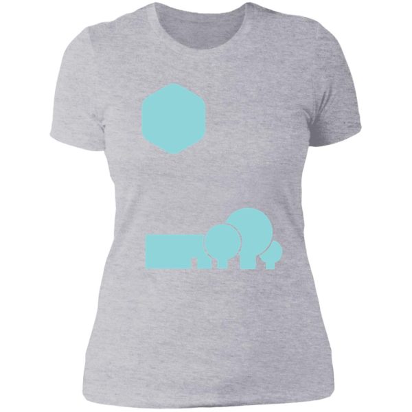 turquoise hexagon sun lady t-shirt