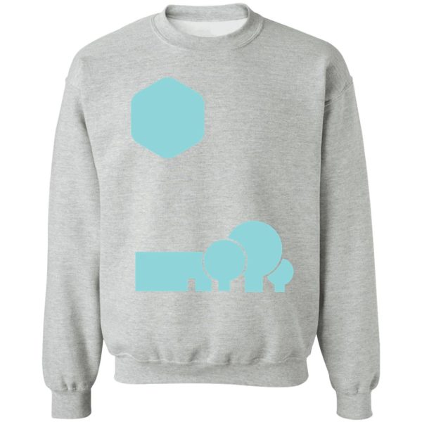 turquoise hexagon sun sweatshirt