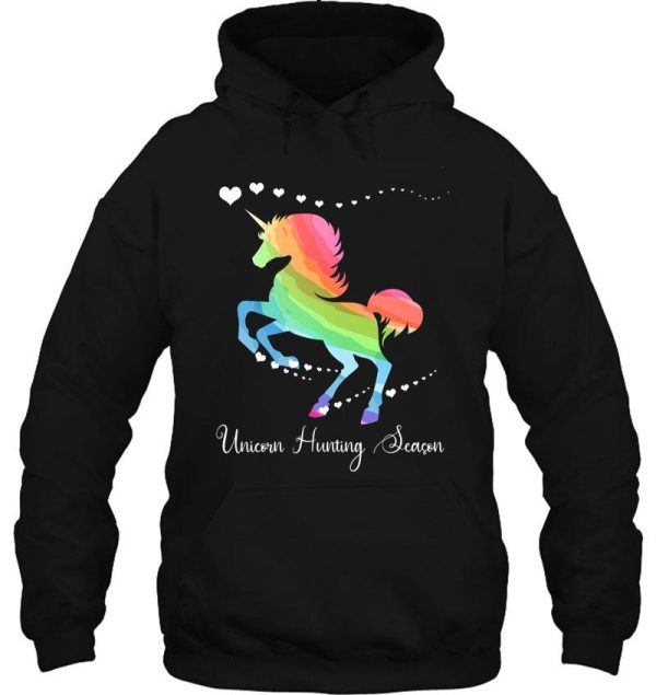 unicorn hunting season cute christmas unicorn hoodie