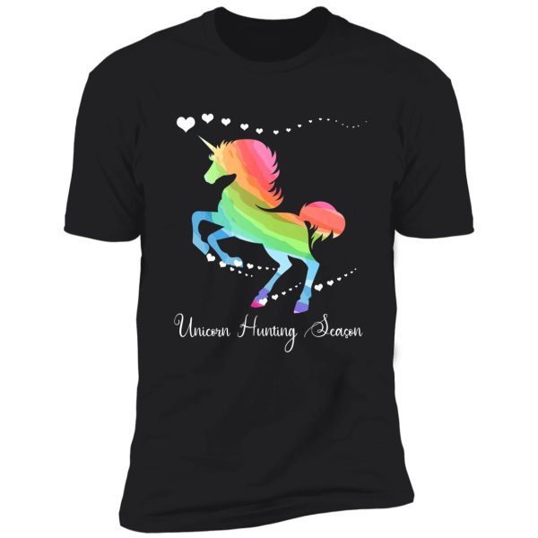 unicorn hunting season cute christmas unicorn shirt