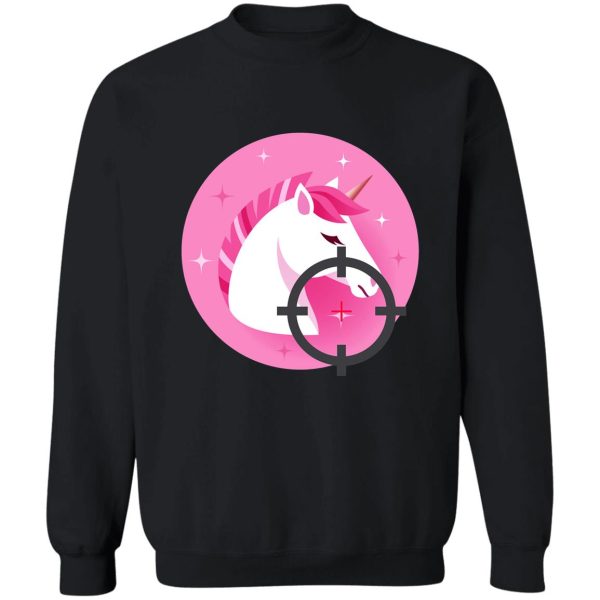 unicorn hunting season cute christmas unicorn sweatshirt