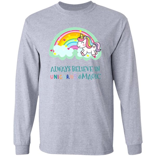 unicorn hunting season for girl woman long sleeve