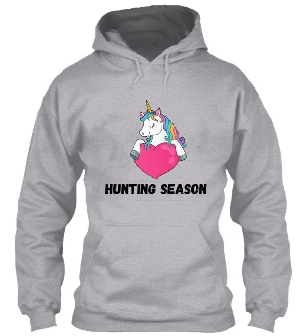 unicorn hunting season funny gift idea hoodie