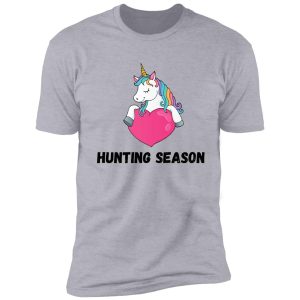 unicorn hunting season funny gift idea shirt