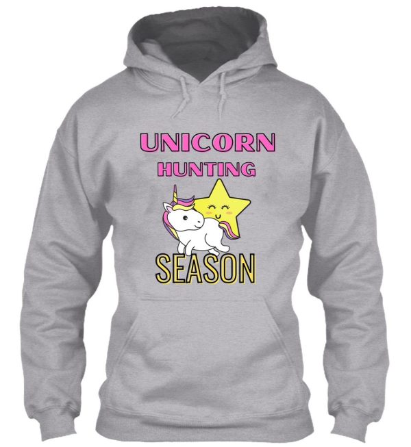 unicorn hunting season hoodie