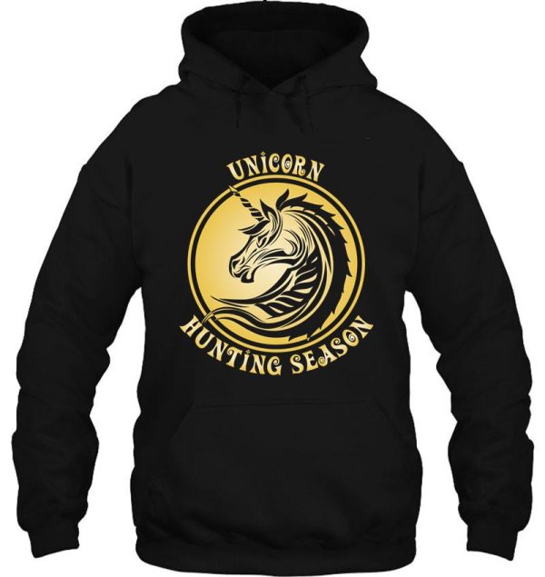 unicorn hunting season hoodie