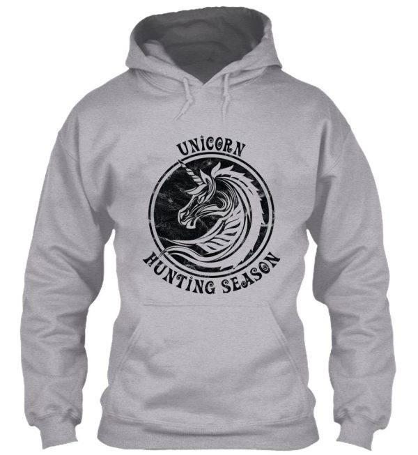 unicorn hunting season hoodie