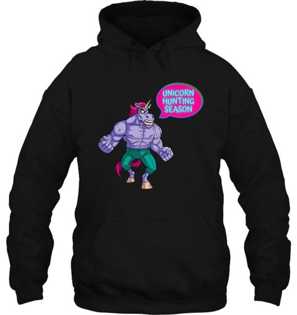 unicorn hunting season hoodie