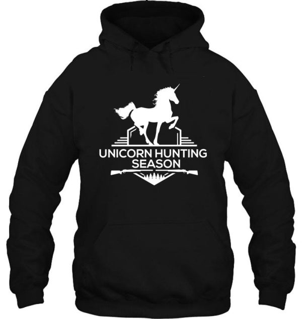 unicorn hunting season hoodie