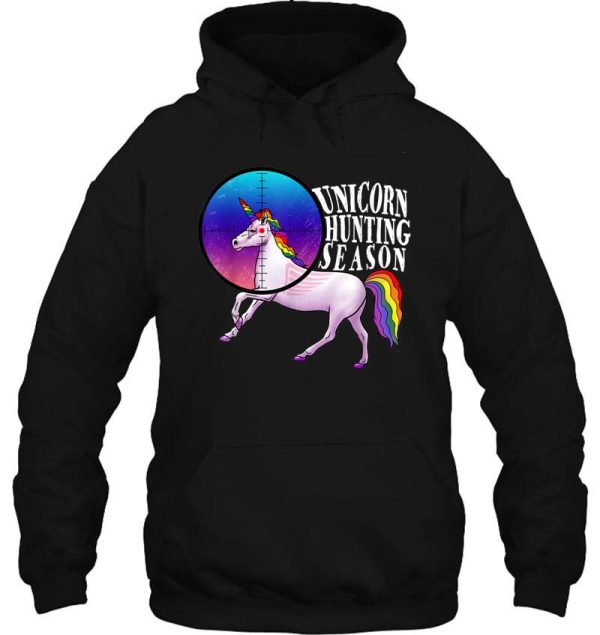 unicorn hunting season hoodie