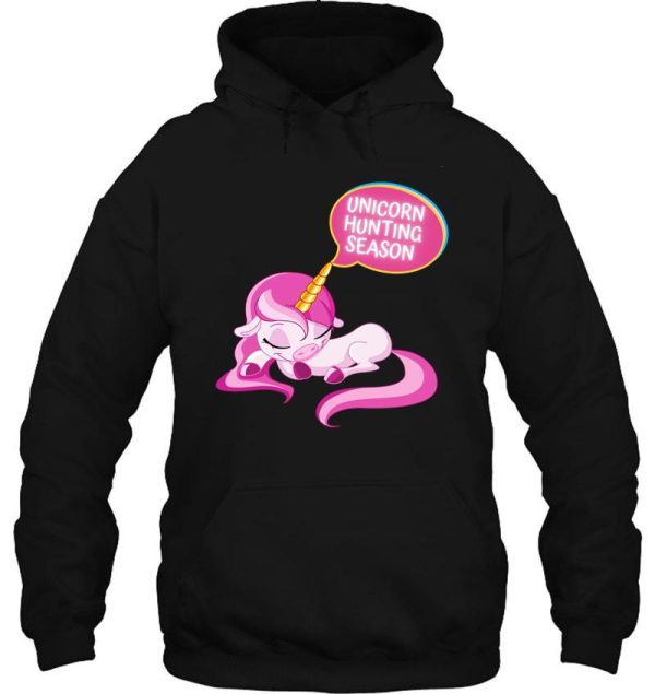 unicorn hunting season hoodie