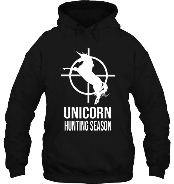 unicorn hunting season hoodie