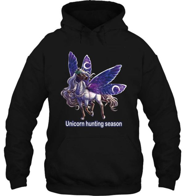 unicorn hunting season hoodie