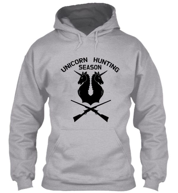 unicorn hunting season hoodie