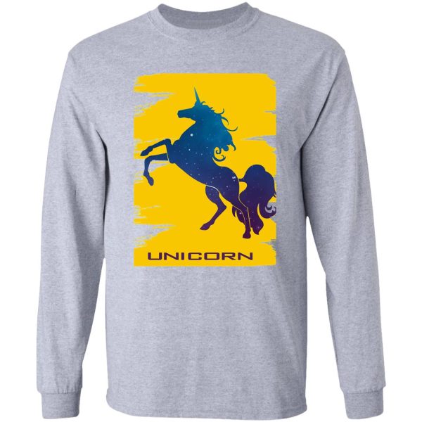 unicorn hunting season with yellow color long sleeve