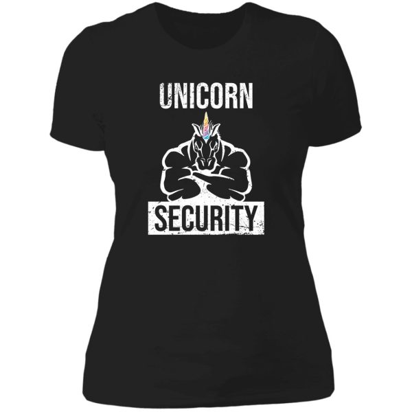 unicorn security lady t-shirt