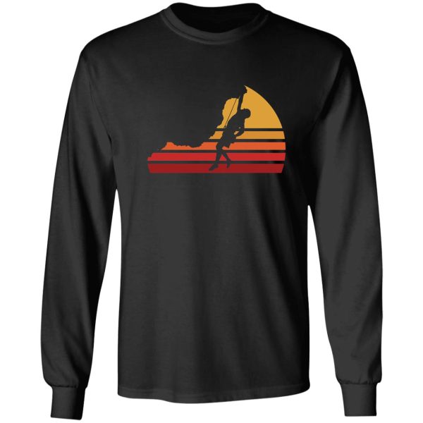 unique mountain rock climbing climber gift design long sleeve