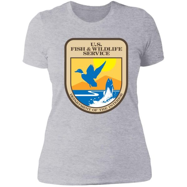 us fish and wildlife service - department of interior crest lady t-shirt