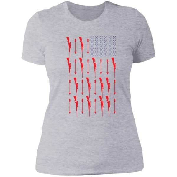 usa american flag arrows lady t-shirt