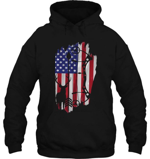usa bow hunting flag patriotic gift hoodie