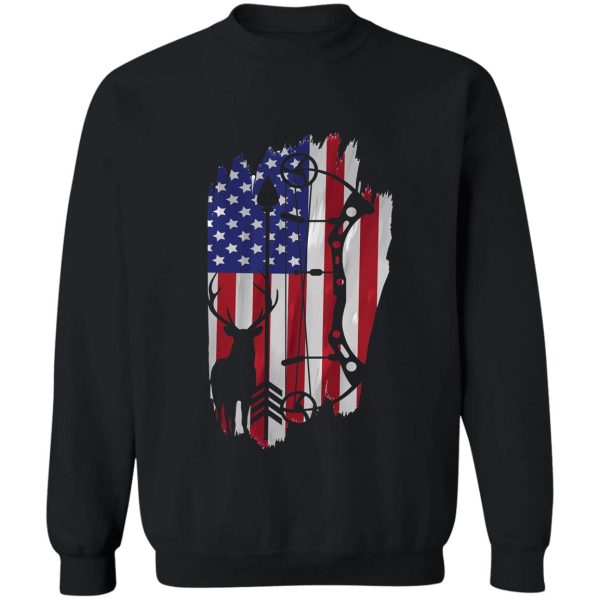 usa bow hunting flag patriotic gift sweatshirt