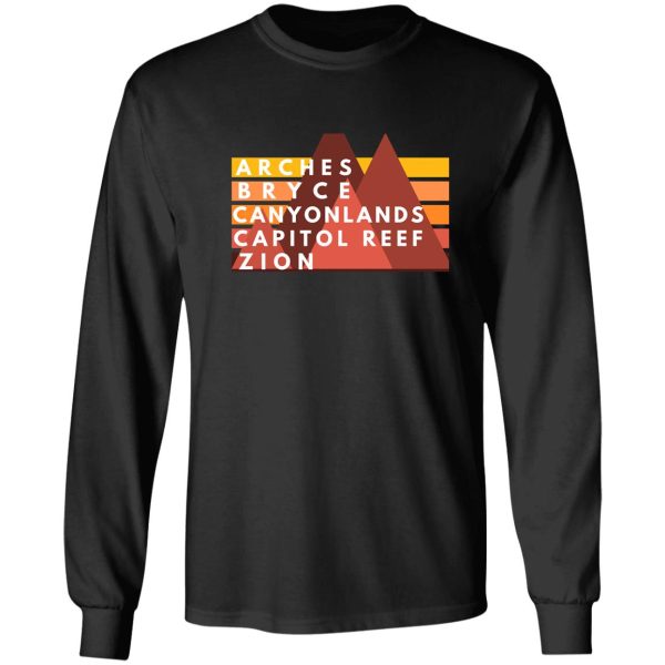 utah mighty 5 national parks arches bryce canyonlands capitol reef zion long sleeve