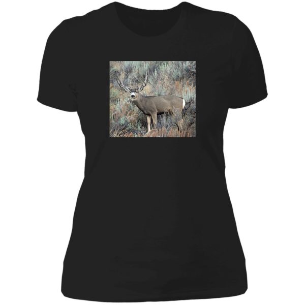 utah mule deer buck lady t-shirt